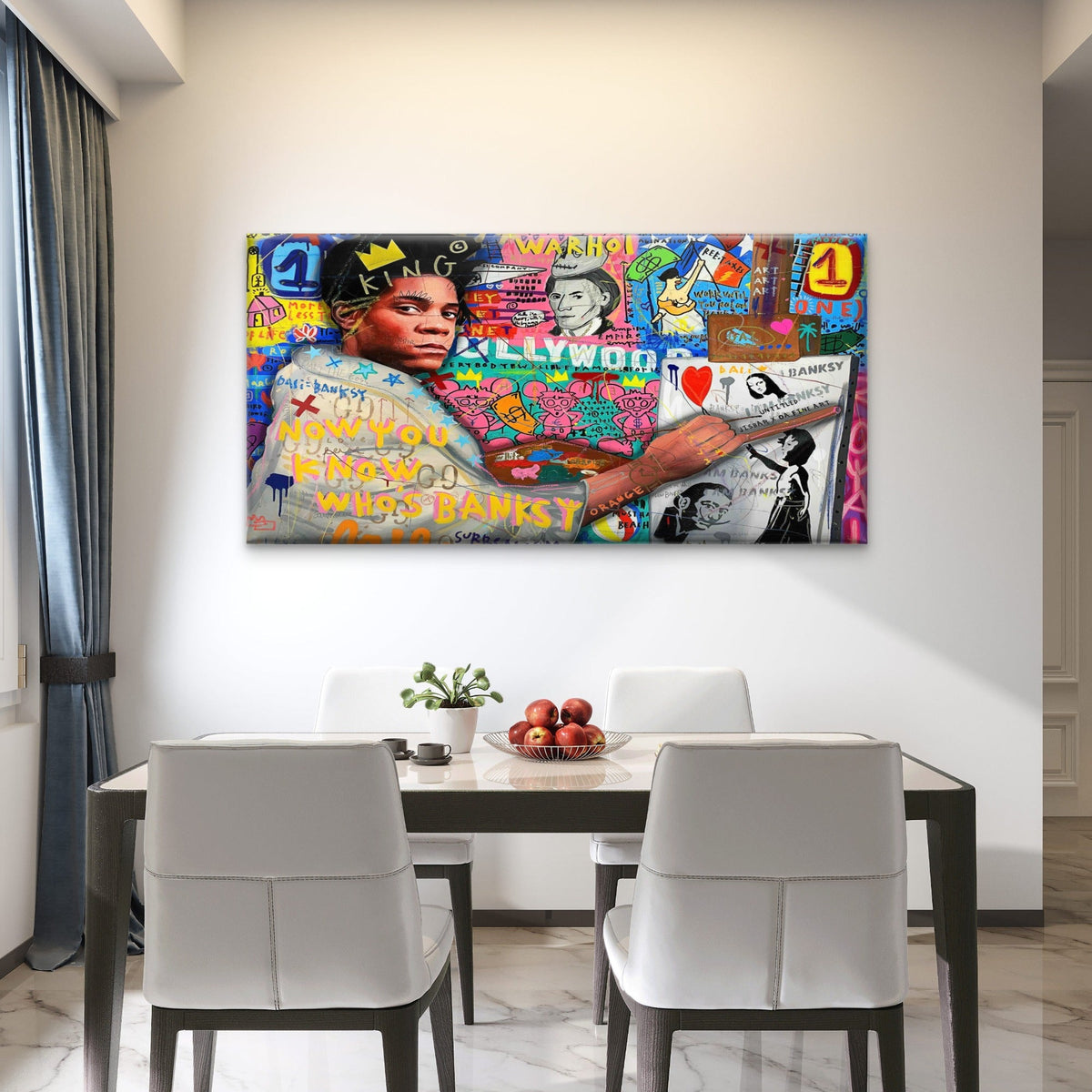 Maximalist Street Culture Wall Art Canvas Office Home Room Framed 120x60cm