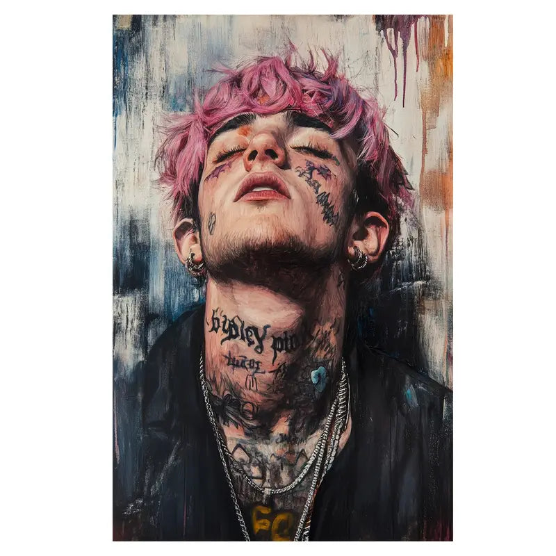 Tattoo With Boy Abstract Design Print 100% Australian Made 40x60cm Stretched Canvas Ready to Hang