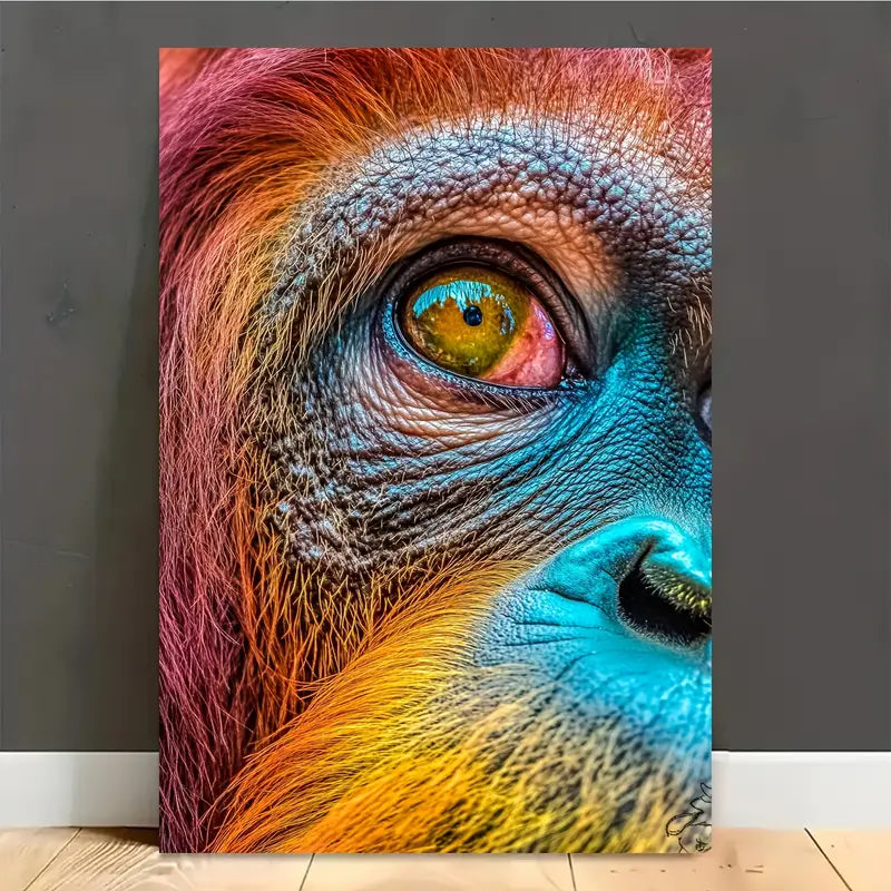 Money Eye & Colorfull Face Closeup Print 100% Australian Made 40x60cm Stretched Canvas Ready to Hang