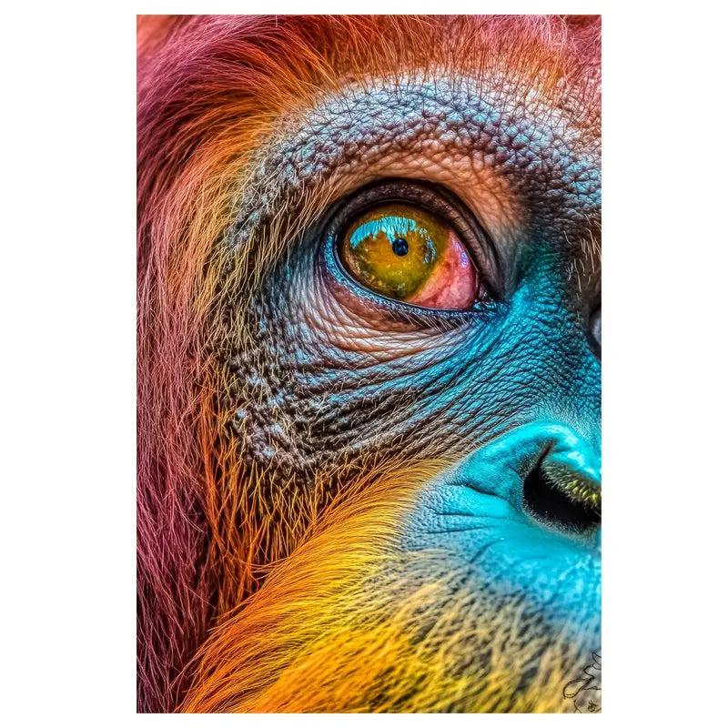 Money Eye & Colorfull Face Closeup Print 100% Australian Made 40x60cm Stretched Canvas Ready to Hang