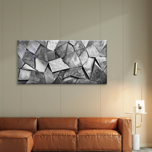 Abstract Art Geometric Shapes Wall Art Canvas Office Home Room Framed 80x45cm