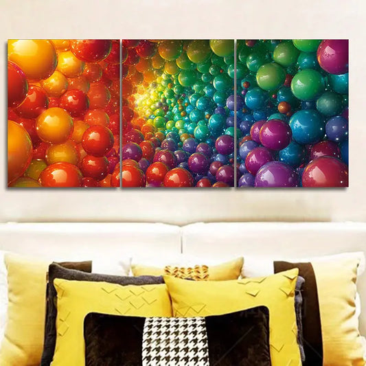 3pcs Sphere arrangement Metal Print Ready to Hang Art
