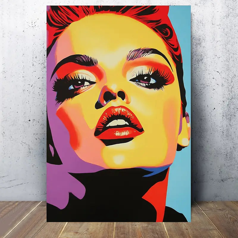 Color Abstract Women Face Print 100% Australian Made 40x60cm Stretched Canvas Ready to Hang