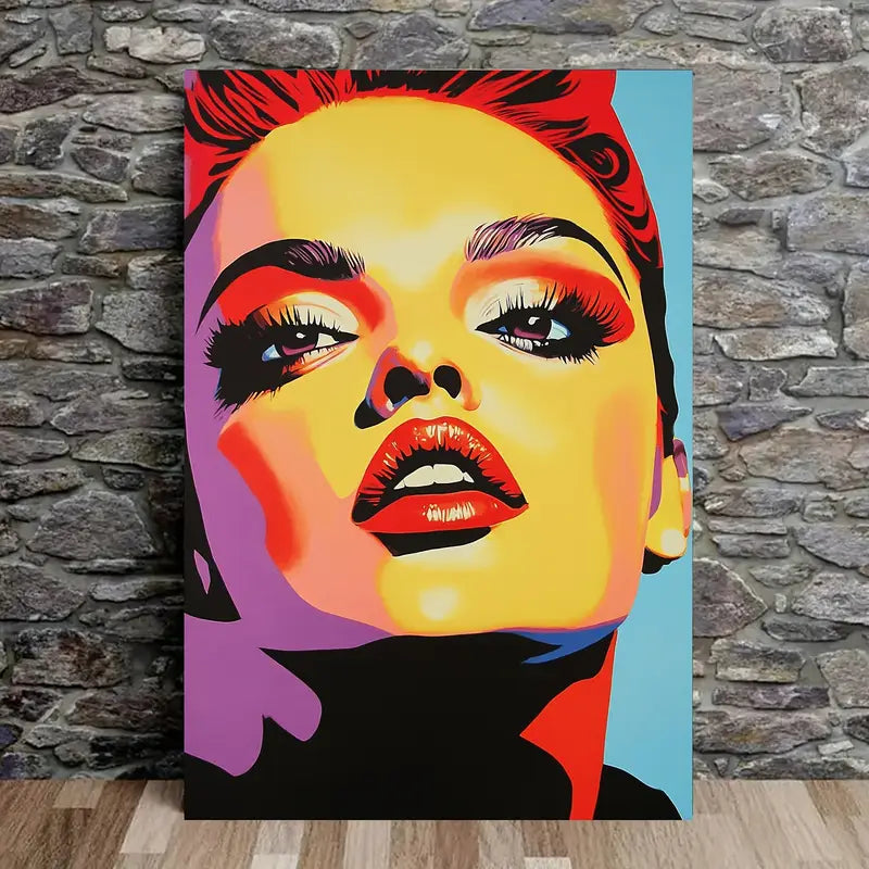 Color Abstract Women Face Print 100% Australian Made 40x60cm Stretched Canvas Ready to Hang