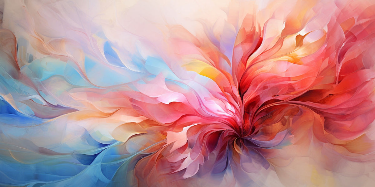 Fluid Pastel Color Waves Wall Art Canvas Office Home Room Framed 120x60cm