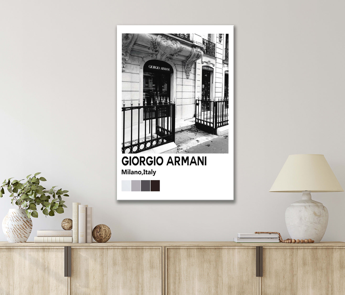 Art Of Giorgio Armani Establishment Print 100% Australian Made 40x60cm Stretched Canvas Ready to Hang