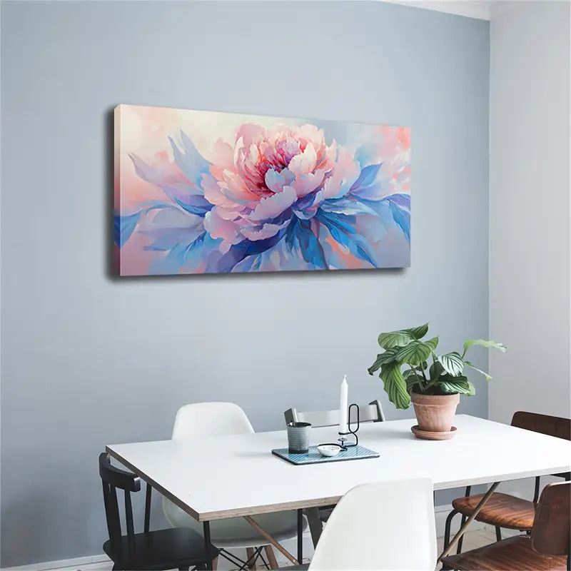 Pink Blooming Flower Modern Wall Art Canvas Office Home Room Framed 120x60cm