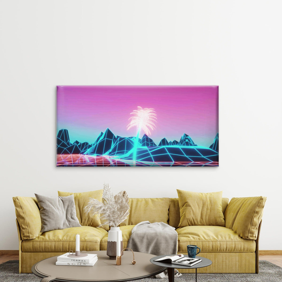 Electro Music Intro Wall Art Canvas Office Home Room Framed 120x60cm