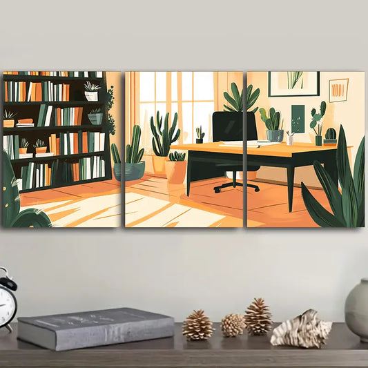 3pcs Room for Houseplants Metal Print Ready to Hang Art