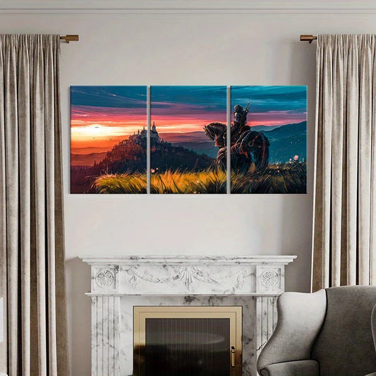 3pcs Vibrant Game Character The Witcher Metal Print Ready to Hang Art