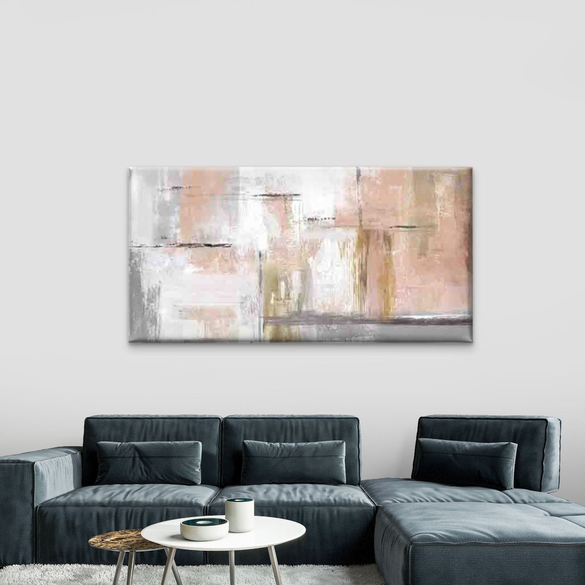 Abstract Artwork Featuring Soft Wall Art Canvas Office Home Room Framed 80x45cm