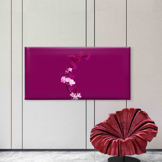 Delicate Pink Floral Art Wall Art Canvas Office Home Room Framed 80x45cm