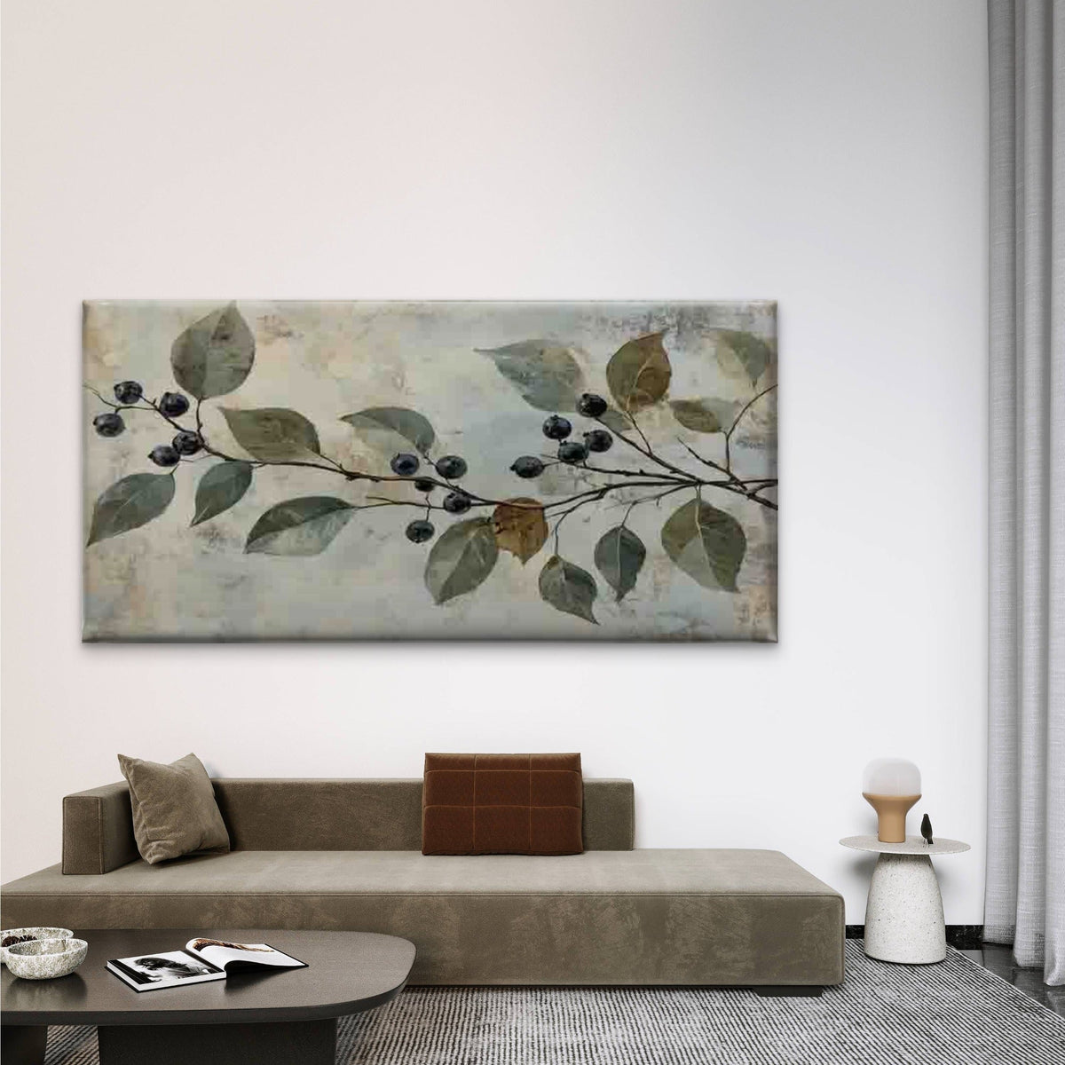 Botanical Illustration Wall Art Canvas Office Home Room Framed 120x60cm