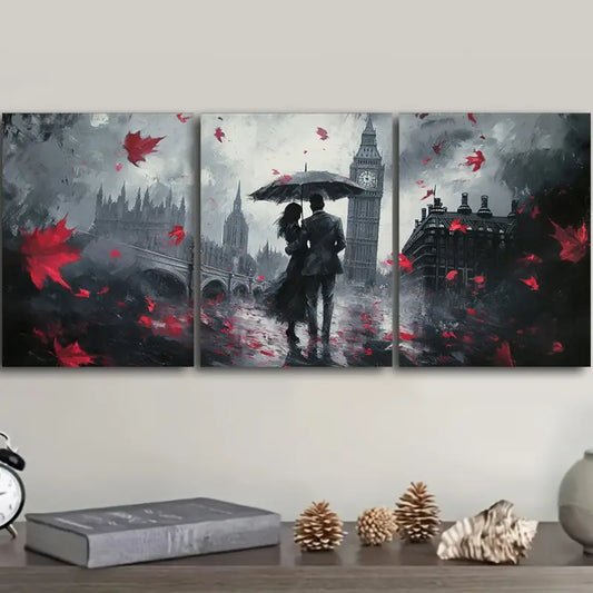 3pcs Romantic London Big Ben Metal Print Ready to Hang Art