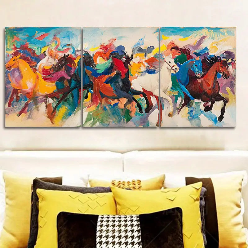 3pcs Racehorse Metal Print Ready to Hang Art