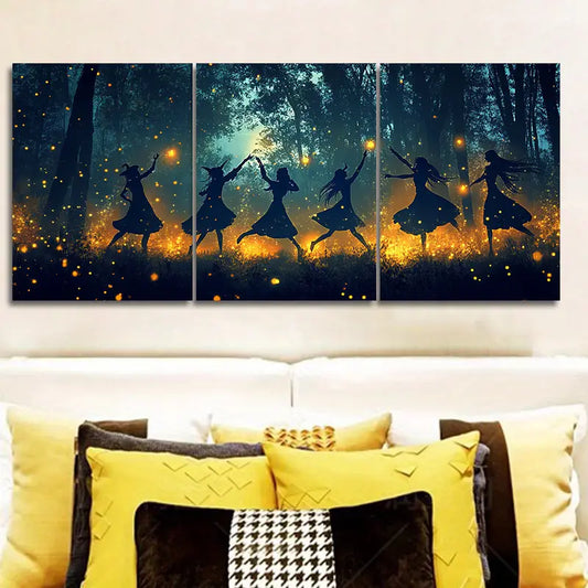 3pcs Forest Spirit Metal Print Ready to Hang Art