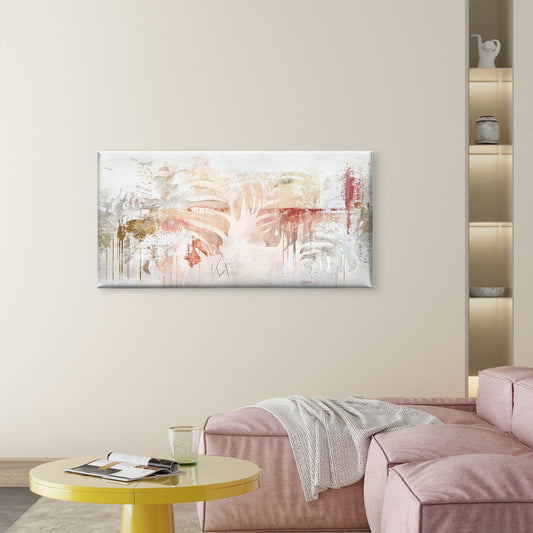 Abstract Boho Tropical Palm Leaf Wall Art Canvas Office Home Room Framed 80x45c