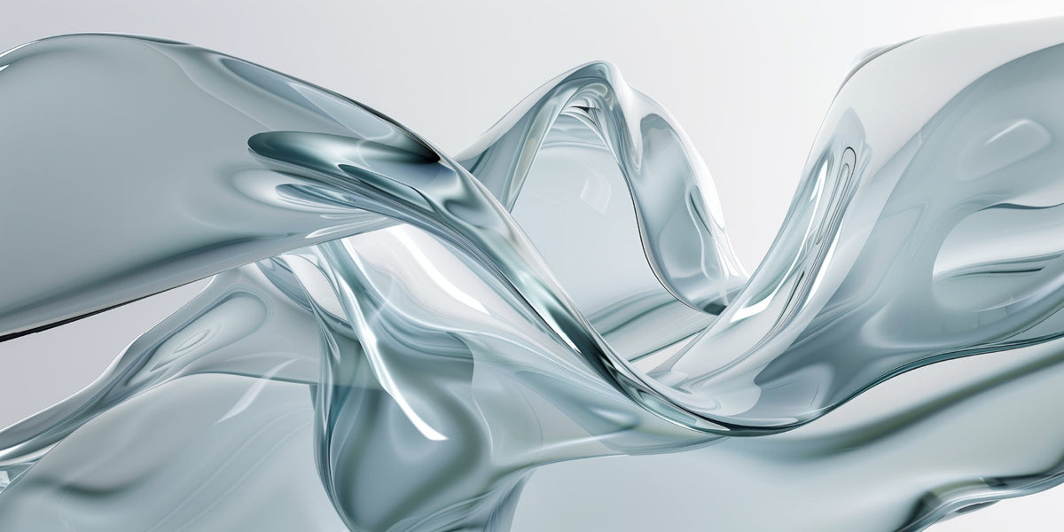 Liquid Glass Wave Flow Wall Art Canvas Office Home Room Framed 120x60cm