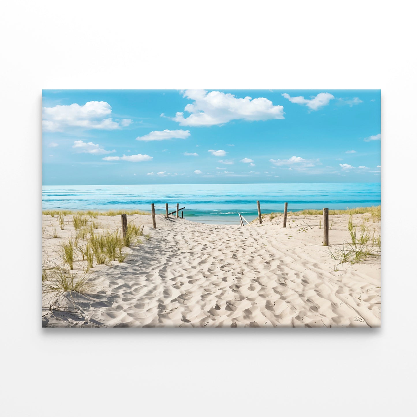 Sun Drenched Beach Path to The Sea Print 100% Australian Made 60x40cm Stretched Canvas Ready to Hang