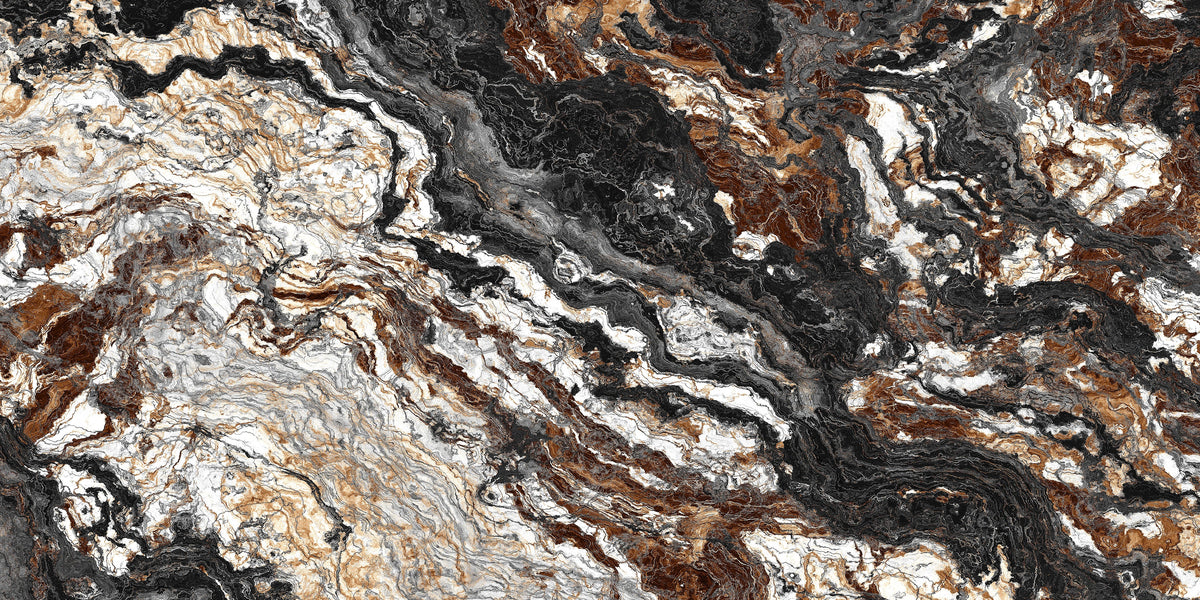 Black & Gold Liquid Granite Texture Wall Art Canvas Office Home Room Framed 120x60cm