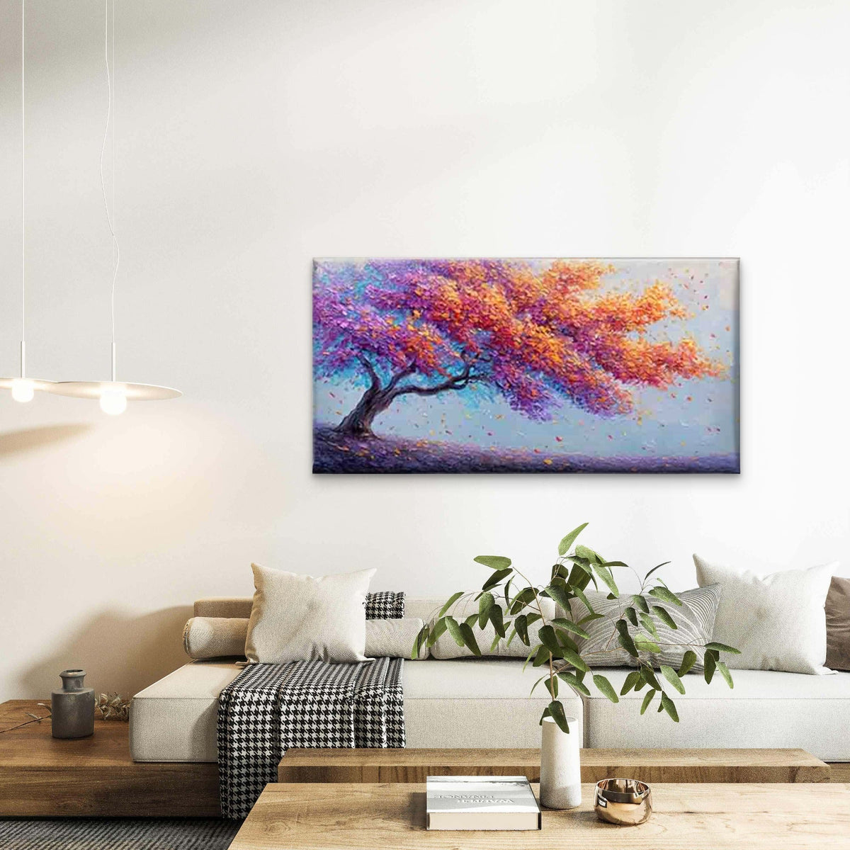 Colorful Autumn Breeze Wall Art Canvas Office Home Room Framed 120x60cm