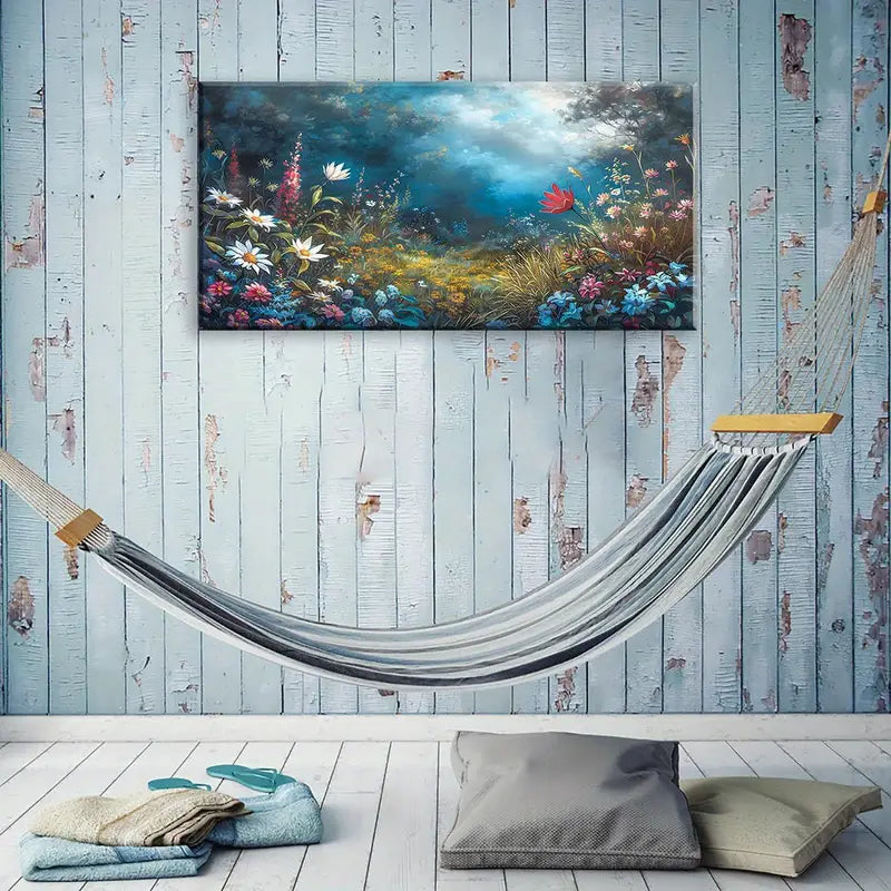 Beautiful Colorful Grassland Forest Wall Art canvas office home room framed 120x60cm