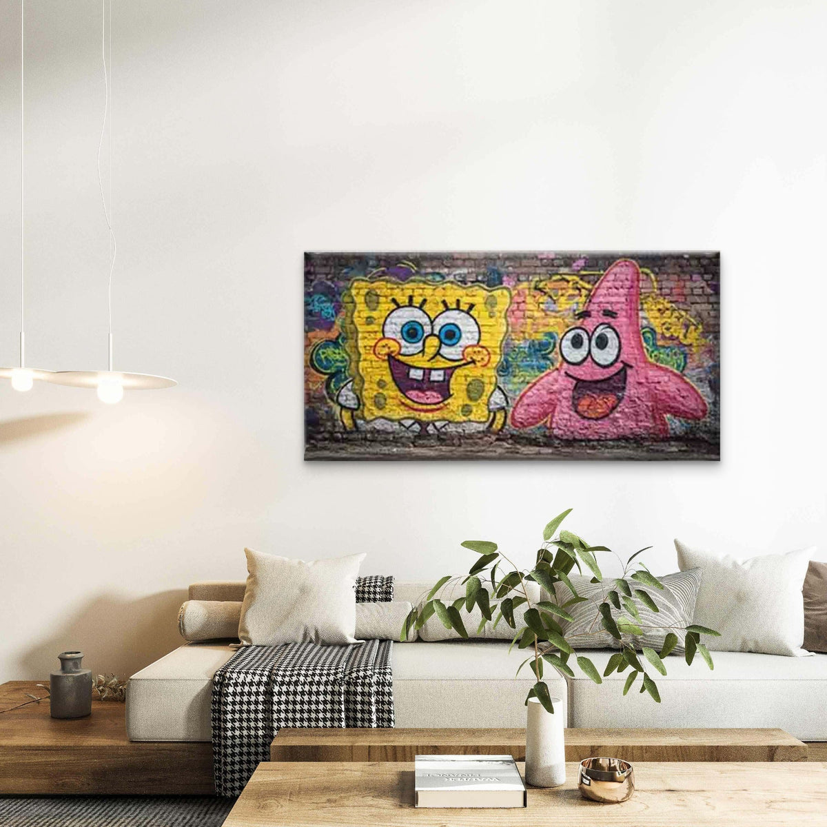 Patrick Square One Wall Art Canvas Office Home Room Framed 80x45cm