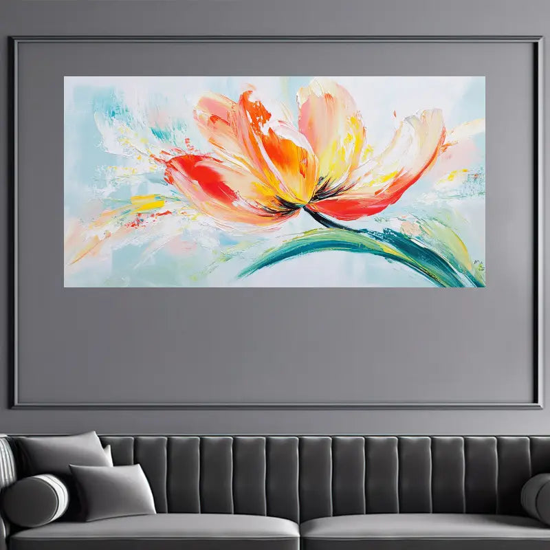 Fashion Theme Oversized Abstract Floral Wall Art wall canvas office home room framed 120x60cm