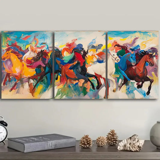 3pcs Racehorse Metal Print Ready to Hang Art