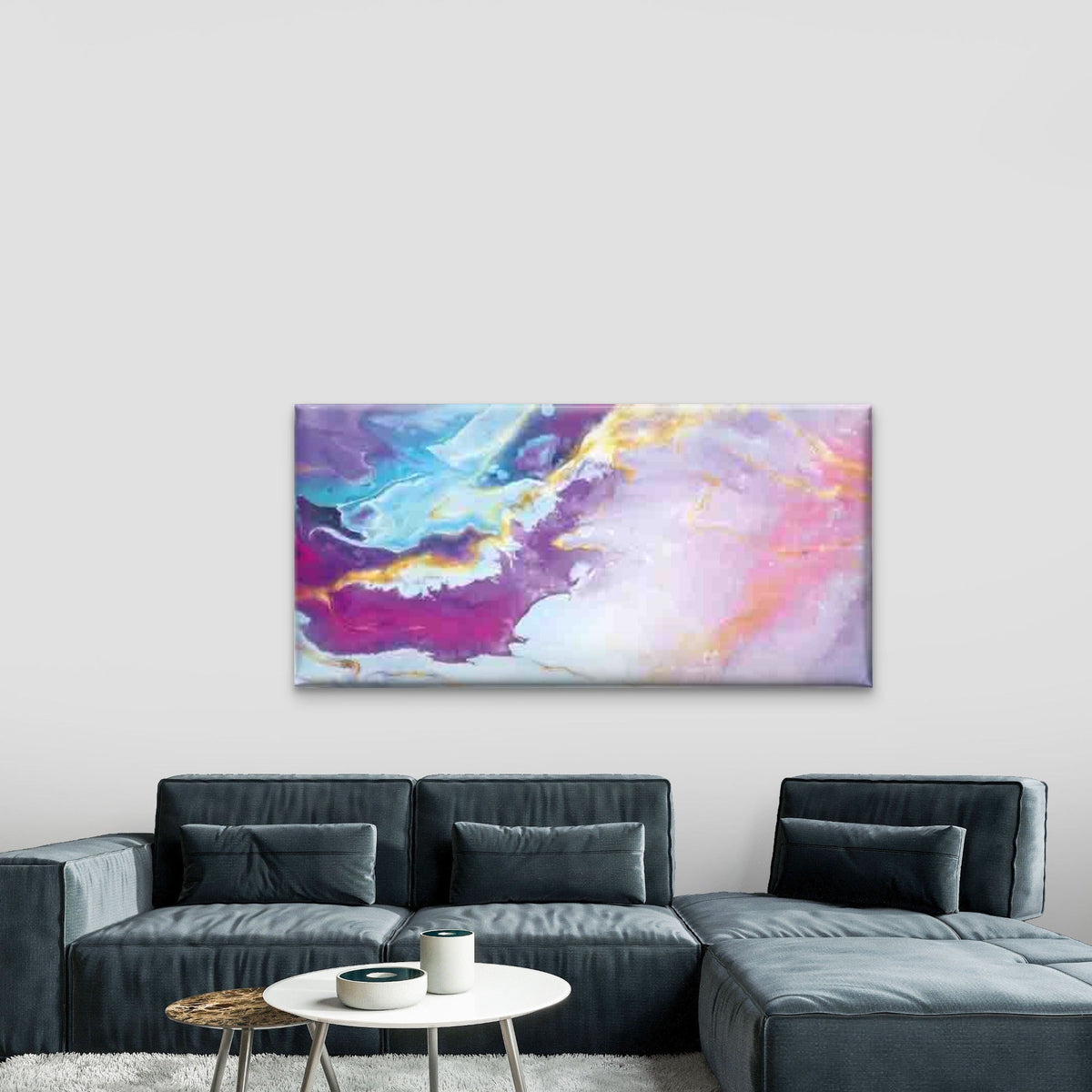 Abstract Colorful Fluid Art Wall Art Canvas Office Home Room Framed 120x60cm