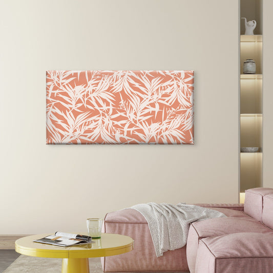 Modern Terracotta Jungle Tree Wall Art Canvas Office Home Room Framed 80x45cm