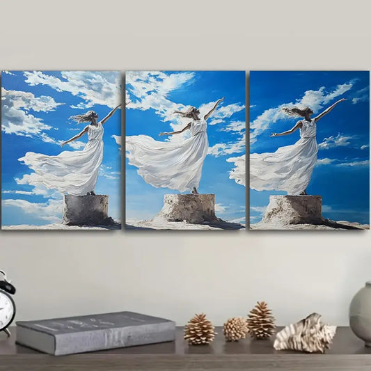 3pcs Oil Painting of the Three Graces Metal Print Ready to Hang Art