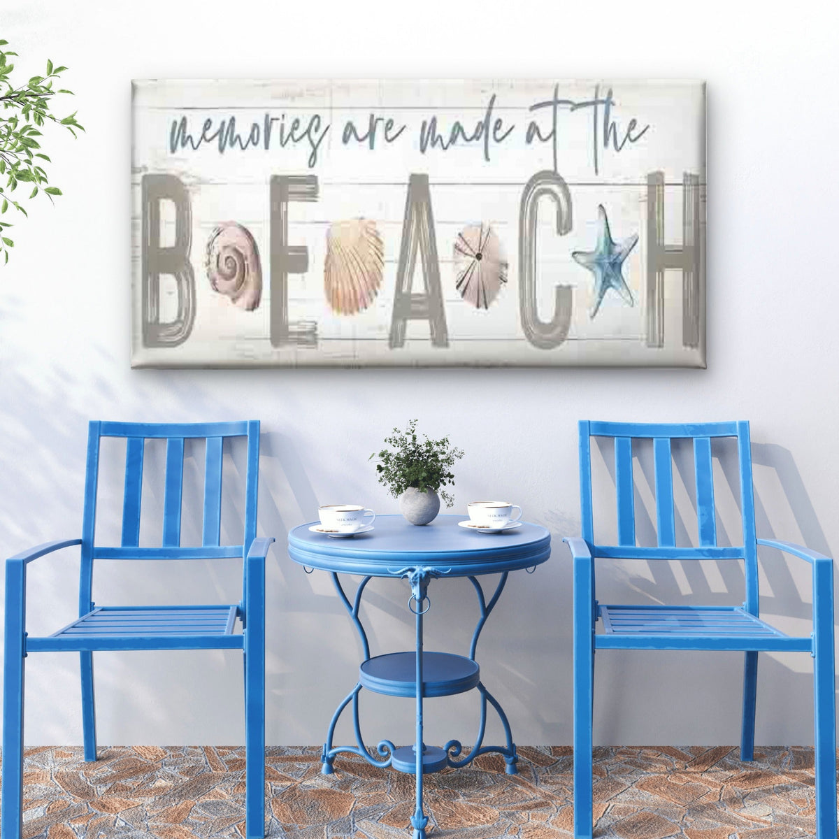 Memories at the Beach Wall Art Canvas Office Home Room Framed 120x60cm