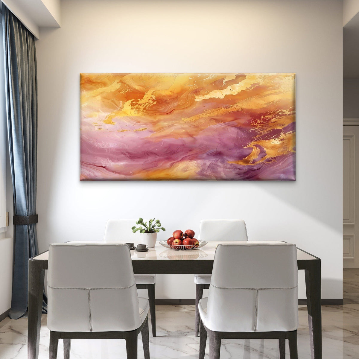 Ethereal Liquid Agate Decor Wall Art Canvas Office Home Room Framed 80x45cm