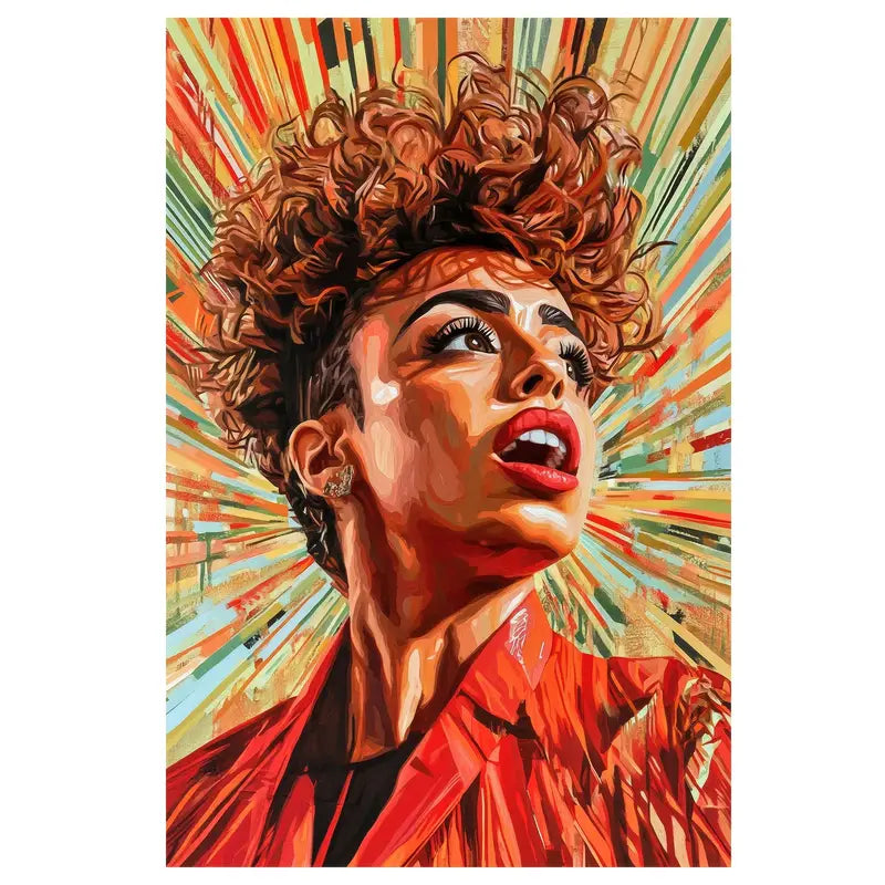 Women Face & Colorful Abstract Print 100% Australian Made 40x60cm Stretched Canvas Ready to Hang