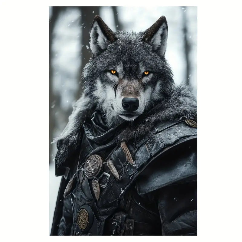 Half-Wolf Gamer Canvas Art Print 100% Australian Made 40x60cm Stretched Canvas Ready to Hang