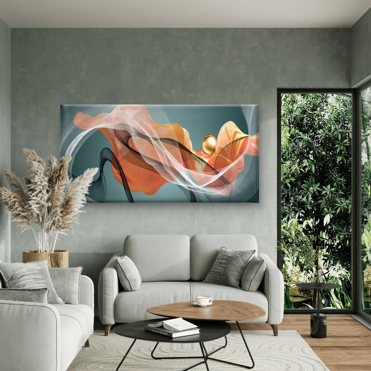Abstract Colors in Motion Wall Art Canvas Office Home Room Framed 80x45cm