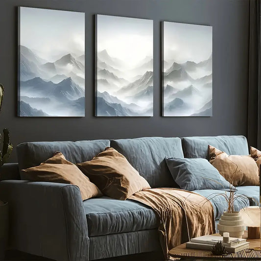 3pcs Ready to Hanging, Art Wind Mountain Formation Scenery, Art Wall Art Set Canvas Framed 40x60cm - High Quality Print 100% Australian Made Wall Canvas Ready to Hang