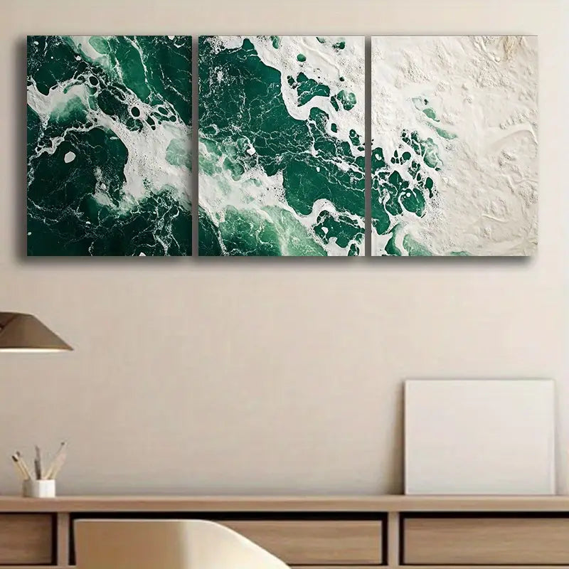 3pcs Featuring the Antarctic Ice Shelf Metal Print Ready to Hang Art