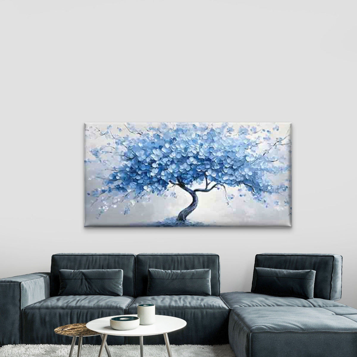 Minimalist Abstract Tree Wall Art Canvas Office Home Room Framed 120x60cm