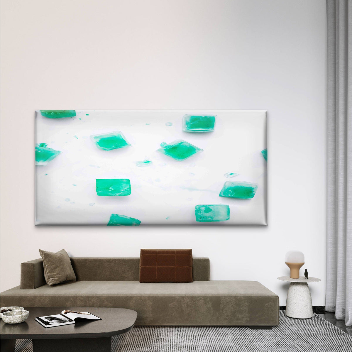 Flavored Ice Cubes Wall Art Canvas Office Home Room Framed 80x45cm