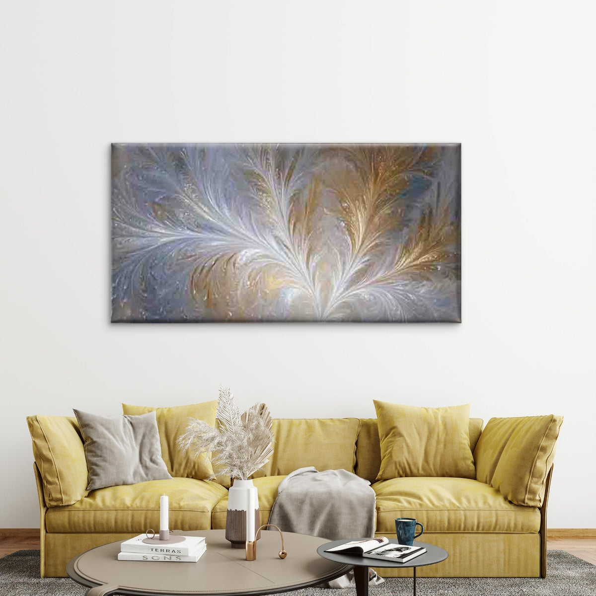Abstract Patterns in Nature Wall Art Canvas Office Home Room Framed 80x45cm