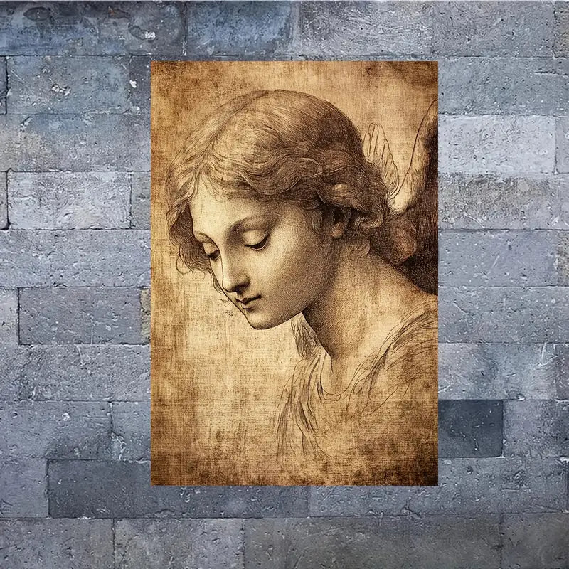 Old Woman Face Print 100% Australian Made 40x60cm Stretched Canvas Ready to Hang