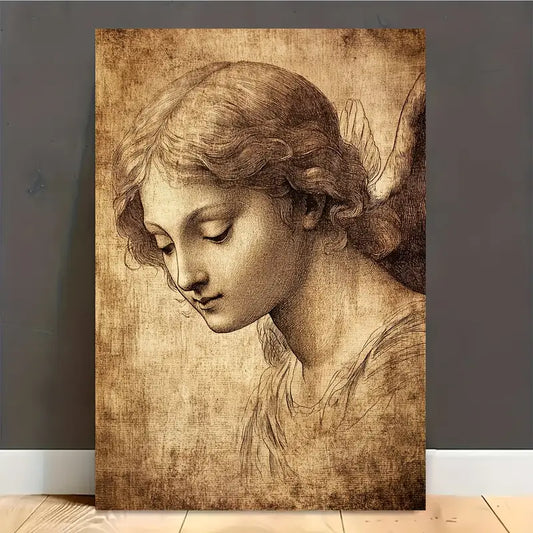 Old Woman Face Print 100% Australian Made 40x60cm Stretched Canvas Ready to Hang