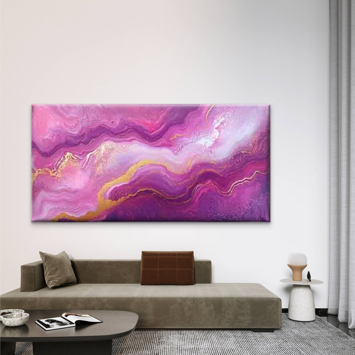 Abstract Fluid Design Dynamic Wall Art Canvas Office Home Room Framed 120x60cm