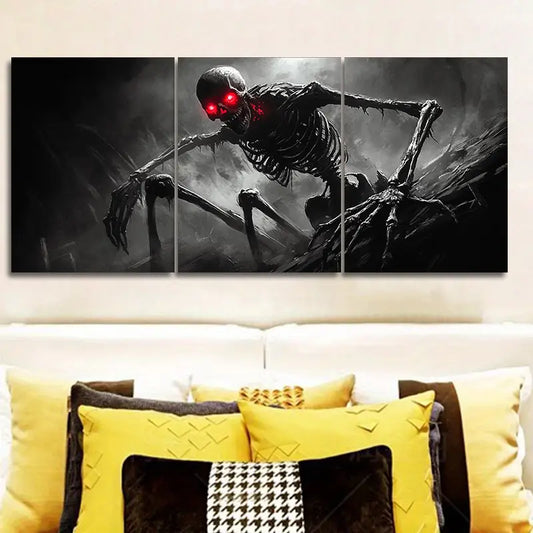 3pcs Hell-Monster Theme Metal Print Ready to Hang Art