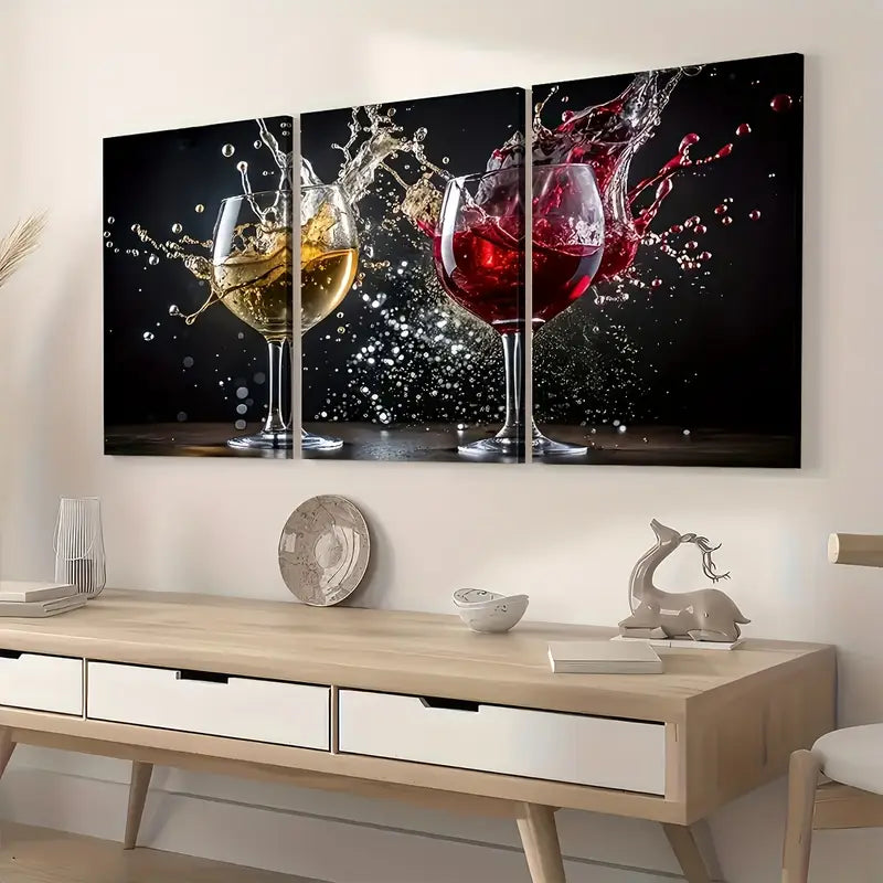 3pcs Cheers Bar Bartending Art Scene Wall Art Set Canvas Framed 40x60cm - High Quality Print 100% Australian Made Wall Canvas Ready to Hang