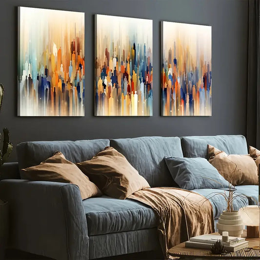 3pcs Artistic Modern Abstract Figure Colorful Wall Art Set Canvas Framed 40x60cm - High Quality Print 100% Australian Made Wall Canvas Ready to Hang
