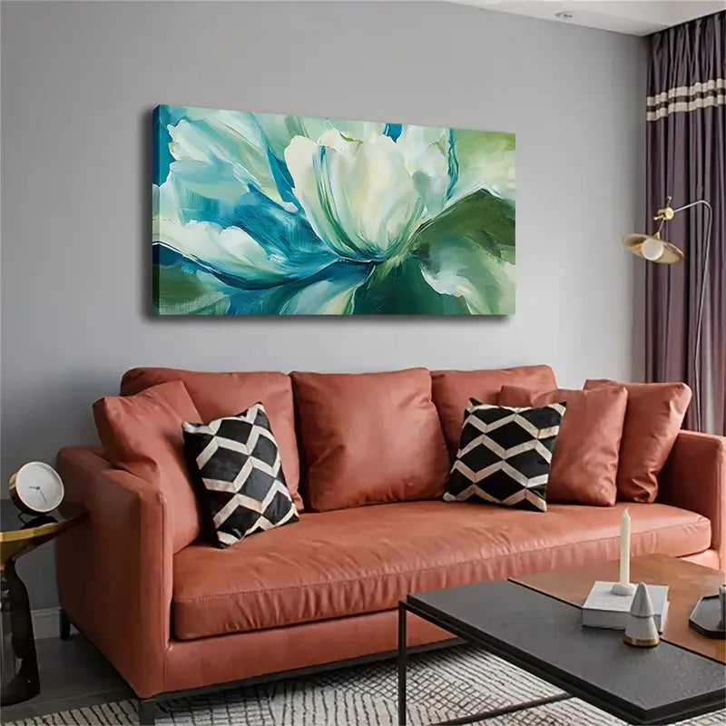 Minimalist Art Deco Abstract Tulip Wall Art Canvas Office Home Room Framed 120x60cm