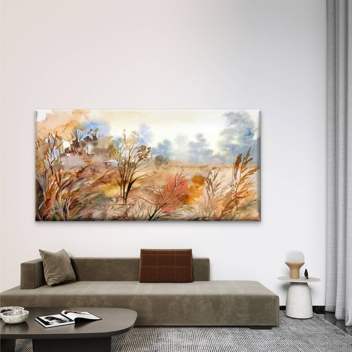Abstract Autumn Landscape Wall Art Canvas Office Home Room Framed 120x60cm